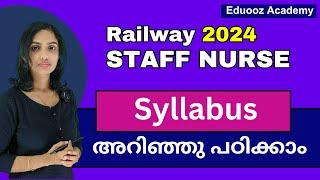 Railway Nursing | RRB Railway Staff Nurse / Nursing Officicer Syllabus 2024. #rrb #nursingofficer