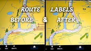 Garmin GPSMAP 1243xsv: Hiding Route Labels