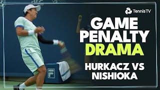 Game Penalty Drama In Hurkacz vs Nishioka  | Cincinnati 2024