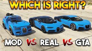 GTA 5 NERO VS REAL BUGATTI VS MODDER !