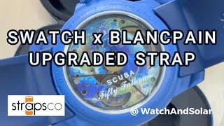 SWATCH x BLANCPAIN WITH UPGRADED RUBBER STRAP #swatch #blancpain #fiftyfathoms