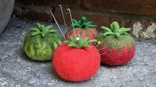 Needle Felt a Tomato for Beginners