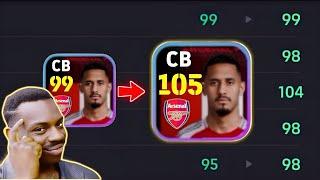 How To Train 100 Rated Free William Saliba In eFootball 2025 | Free Saliba Best Training Guide