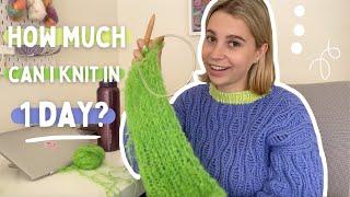 how much can i knit in a day?