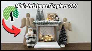 Fun and Easy To Make Dollar Tree Mini Christmas Fireplace