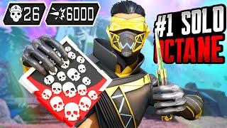 BEST SOLO OCTANE 26 KILLS AND 6000 DAMAGE (Apex Legends Gameplay)