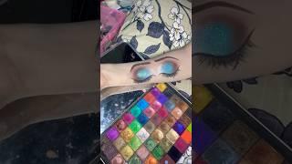 Azee Beauty Saloon || blue eyeshadow with blue glitter #makeuptutorial #shortsvideo