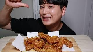 교촌치킨 교촌옥수수통 안심 리뷰 먹방! 유트브하면서 처음으로 맛없는 치킨  Real Sound  korean Chicken Review MukBang