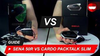 Sena 50R vs Cardo Packtalk Slim Bluetooth Headset Review Pt. 1 - ChampionHelmets.com