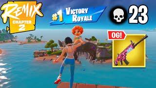 Fortnite Chapter 2 Remix | High Kill Solo vs Squads OG Gameplay (Keyboard & Mouse)