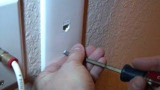 How to install a network jack into a wall from the attic.