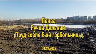 Пенза. Ручей Дальний. (Пруд возле 6-ой горбольницы). 04.12.2022