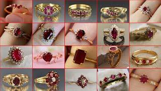 "Crimson Elegance: Trending Gold Ruby Ring Designs for 2024"