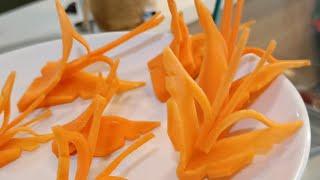 beautiful  carrot butterfly garnish//garnishing//