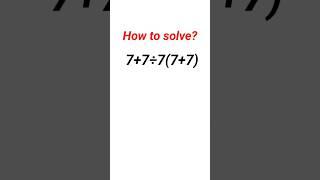 How to solve this math#quiz #shortvideo