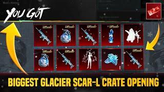  New Glacier Scar-L Biggest Crate Opening | Got Glacier Scar-L & Free Mythic Glows | Free Giveaway