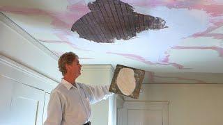 Repair a lath and plaster ceiling