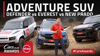 New Toyota Prado vs Ford Everest vs LR Defender - Adventure SUV Category Comparison #CarsAwards