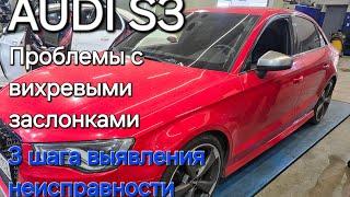 AUDI S3/ ПРОБЛЕМЫ С ВИХРЕВЫМИ ЗАСЛОНКАМИ/3 ЭТАПА ПРОВЕРКИ/