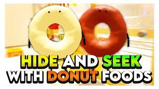 Roblox SECRET STAYCATION HIDE & SEEK WITH DONUT FOODS! 