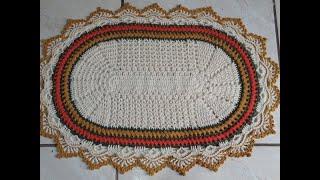 LARISSA OVAL RUG WITH PUF STITCH AND RUSSIAN TIP, SUPER EASY TO MAKE. ( 1/2 )