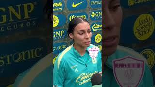 Sabrina Enciso en zona mixta habló sobre el 4coso en el futbol femenil