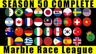 Marble Race League Season 50 Complete Race in Algodoo / Marble Race King