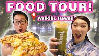 FOOD TOUR with Locals in Waikiki! || [Oahu, Hawaii]  Food Crawl!