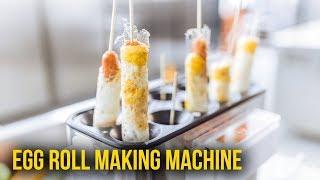 10 Groups Vertical Cooker Egg Roll Making Machine