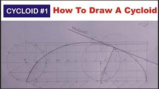 How to Draw a CYCLOID in Engineering Drawing | How to Construct a Cycloid | What is a Cycloid