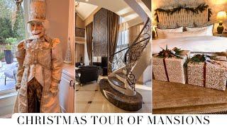 HOW MANSIONS ARE DECORATED FOR CHRISTMAS | CHRISTMAS HOME TOURS & FAMILY SANTA PHOTOS #vlogmas2024