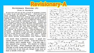 Revisionary-A dictation 60wpm English pitman shorthand