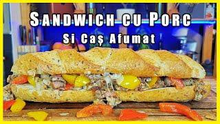 Sandwich cu Carne Tocata de Porc si Cas Afumat - Florin Arvunescu