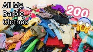 All My Barbie Doll Clothes! 200 Clothes!