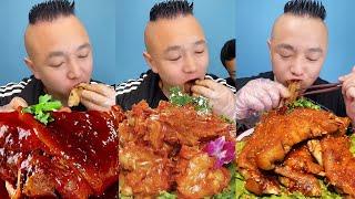 ASMR MUKBANG | BRAISED PORK INTESTINES, SPICY ELBOW, RED SCALLOPS, and MUKBANG