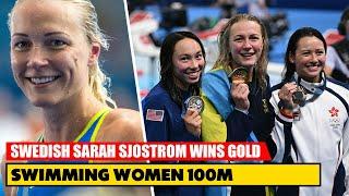 Swedish Sarah Sjostrom Wins Gold - Swimming Women's 100m Freestyle - Olympic 2024