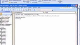 VBA excel find last row.