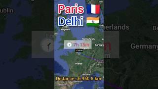 Paris to New Delhi flight Route ️ || France  to India  ||