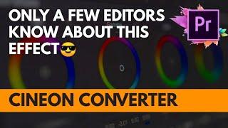 How To Use the Cineon converter Effect to color grade - premiere pro Tutorial