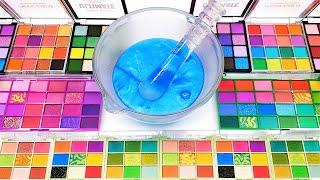 Satisfying Video How To Make Rainbow Makeup Slime Nails Eyeshadow Mixing Random Things GoGo ASMR