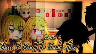 Class D react to each other | Classroom of the elite |