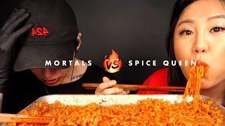 Spicy Noodles Challenge| Zach Choi vs. HyuneeEats | Fire Noodle Challenges | Part 5 | mukbonkers