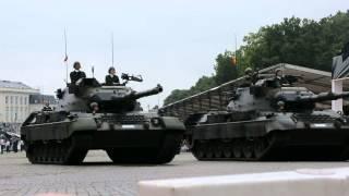 Tanks of Belgian armee moving