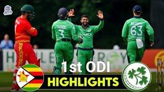Zimbabwe vs Ireland first ODI full highlights||highlights||2023