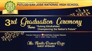 3rd Graduation Ceremony of Putlod-San Jose National High School Senior High School Department