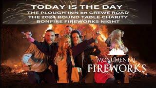 The Alsager 2024 Round Table Charity Bonfire at plough inn with Monumental fireworks