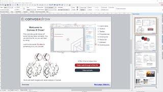 Getting started with Canvas X Draw graphic design software for Windows.