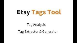 Etsy Tags Tool for EHunt - How to Choose The Best Tags for your Etsy Listings?