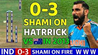 Thrilling Bowling  by Mohammed Shami vs Australia | Ind vs Aus Match 2013 | bowling by Shami W W W