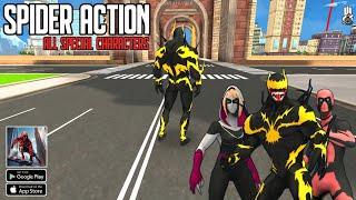 Spider Action: Fighting Game (New Update: All Special Characters) Gameplay Android & IOS